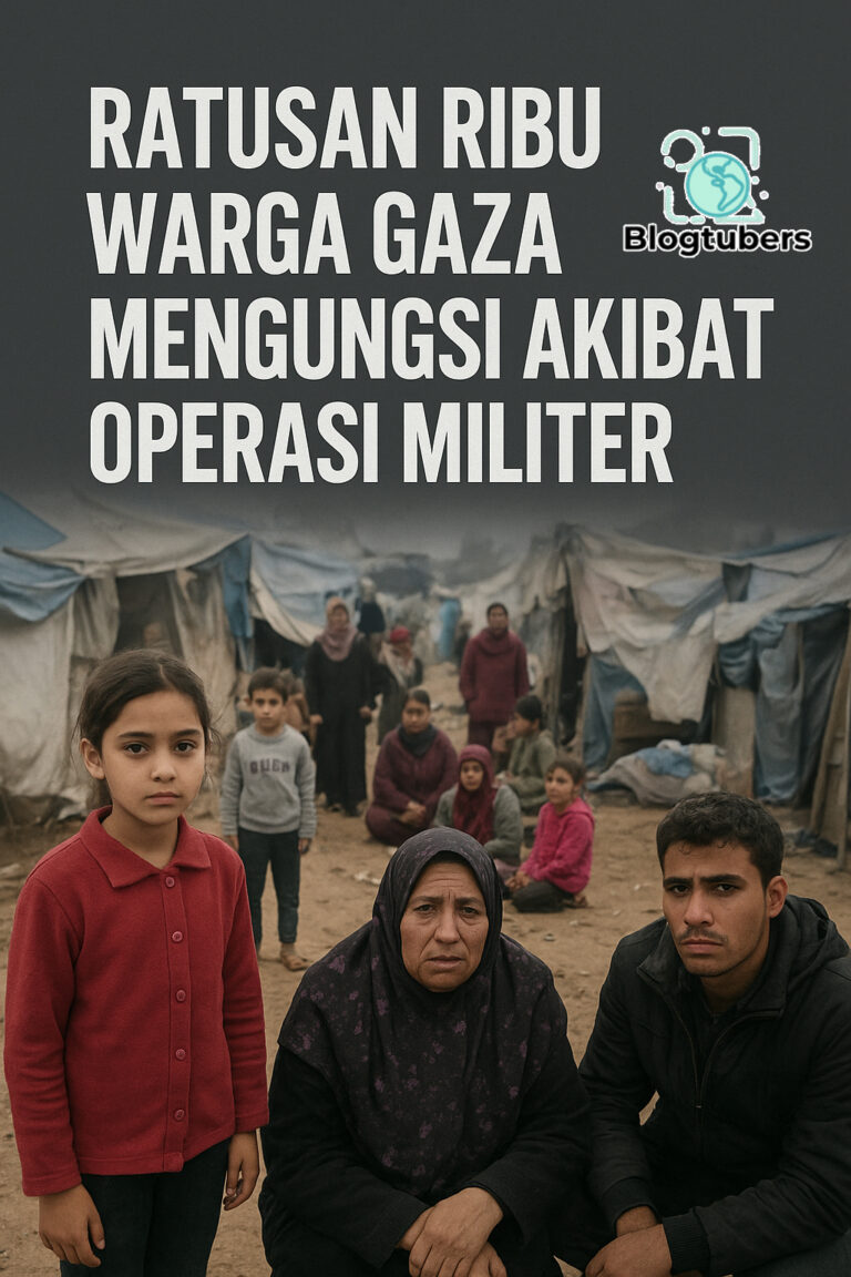 Ratusan Ribu Warga Gaza Mengungsi Akibat Operasi Militer