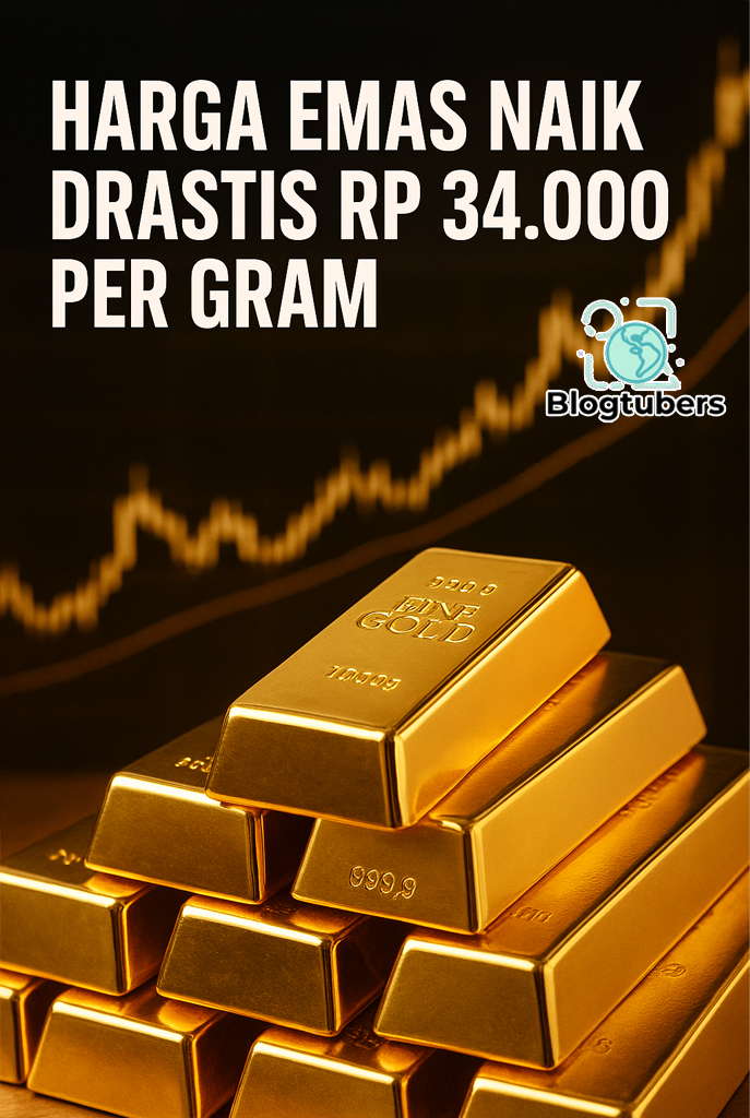 Harga Emas Naik Drastis Rp 34.000 per Gram
