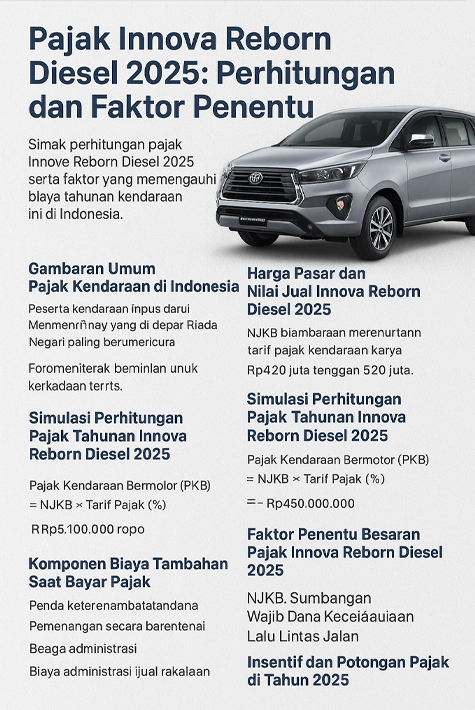 Pajak Innova Reborn Diesel 2025: Perhitungan dan Faktor Penentu
